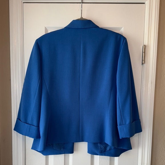 Jones Studio Separates Blue Women's Blazer Jacket with Shawl Collar Size 14 - Picture 3 of 6